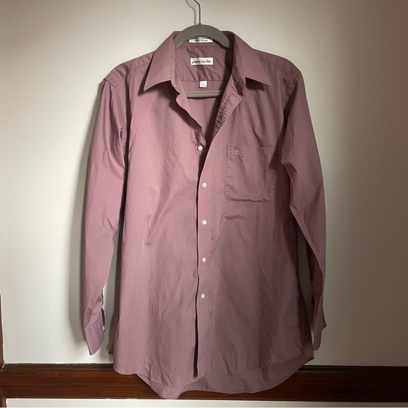 Pierre Cardin Purple Casual Button Down Shirt - Picture 1 of 7